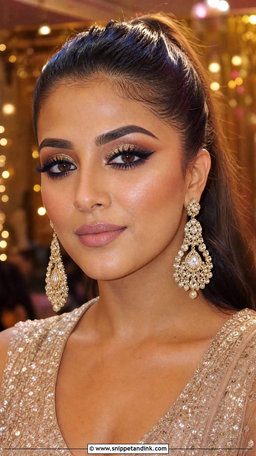 Glitter Eye Makeup For Indian Wedding - Snippet and Ink - 20 Eye Makeup for Indian Wedding Ideas