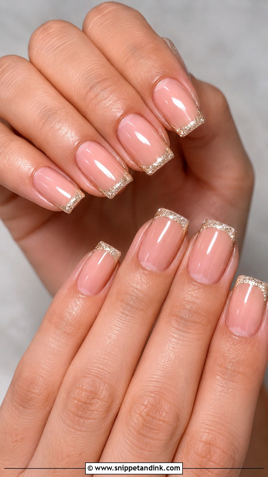 Glitter French Tip Nails - Snippet and Ink - 20 Nail Art Designs for Wedding Functions