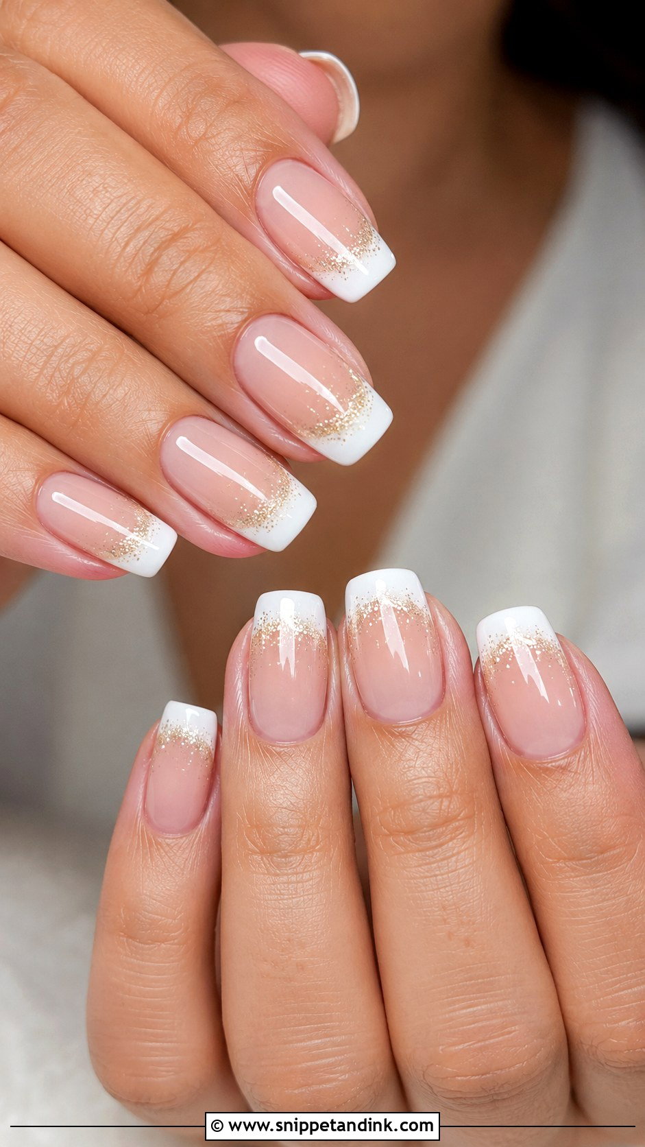 Glitter French Wedding Nails - Snippet and Ink - 20 French Nails Wedding Brides