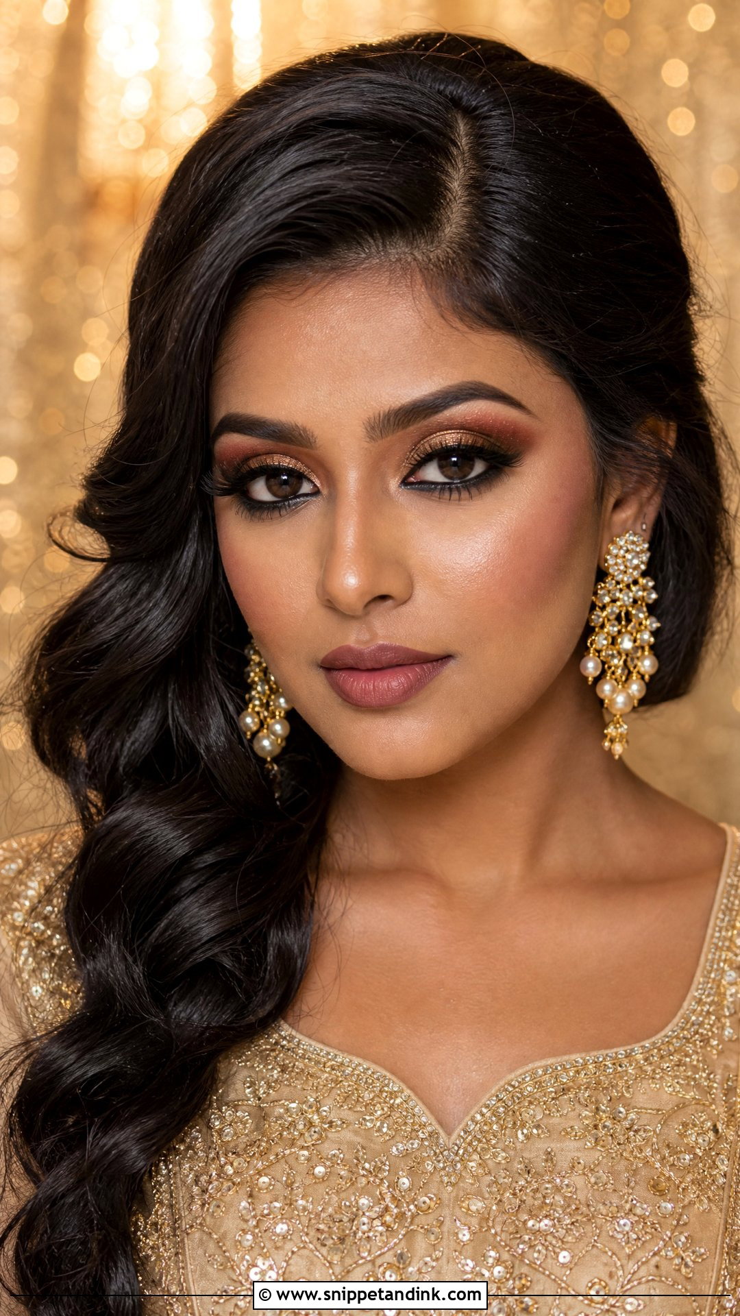 Glitter Indian Bridal Eye Makeup - Snippet and Ink - 25 Indian Bridal Eye Makeup Ideas