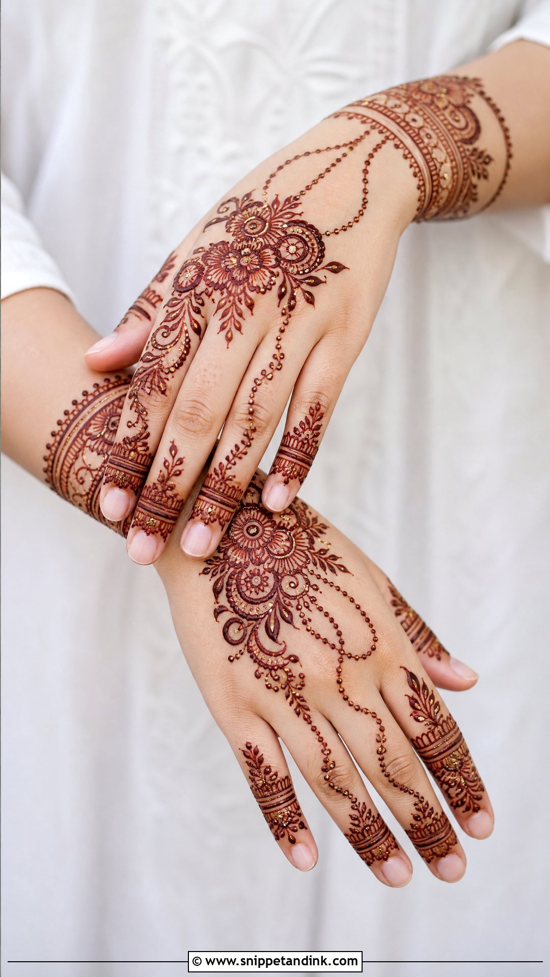 Glitter Mehndi Design - Snippet and Ink - 35 Unique Mehndi Designs