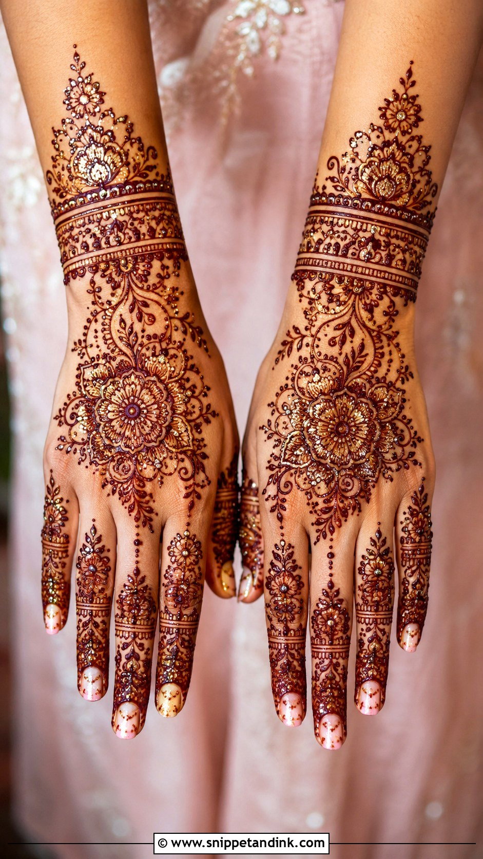 Glitter Mehndi Design - Snippet and Ink - 35 Best Mehndi Designs