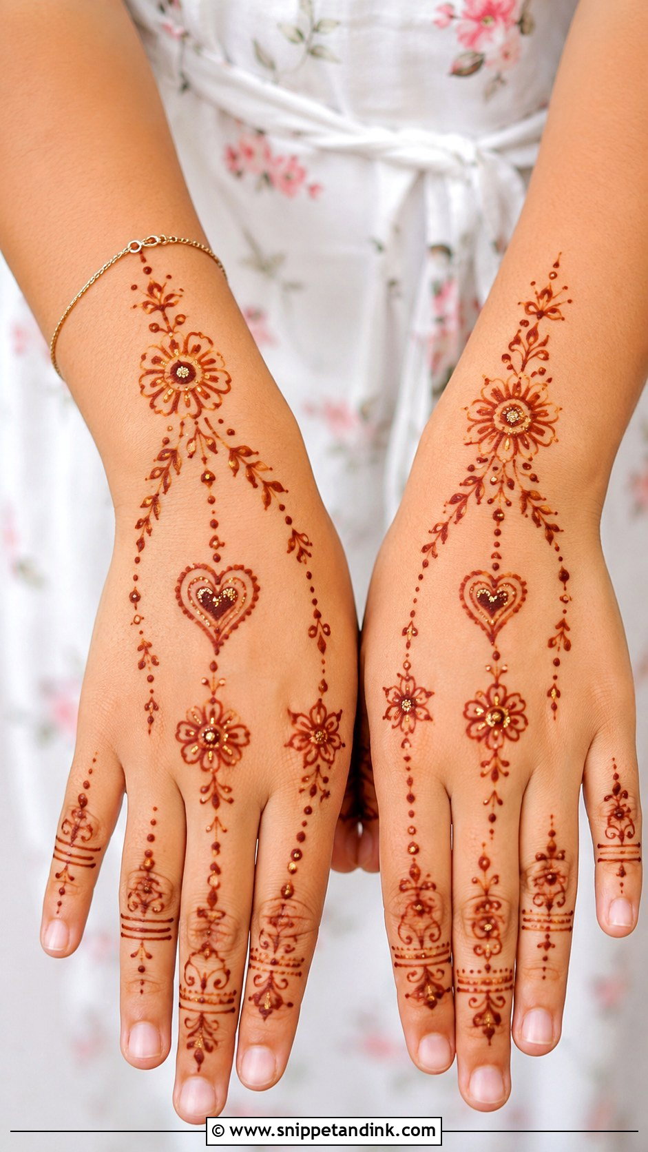 Glitter Mehndi Design for Kids - Snippet and Ink - 35 Mehndi Designs for Kids