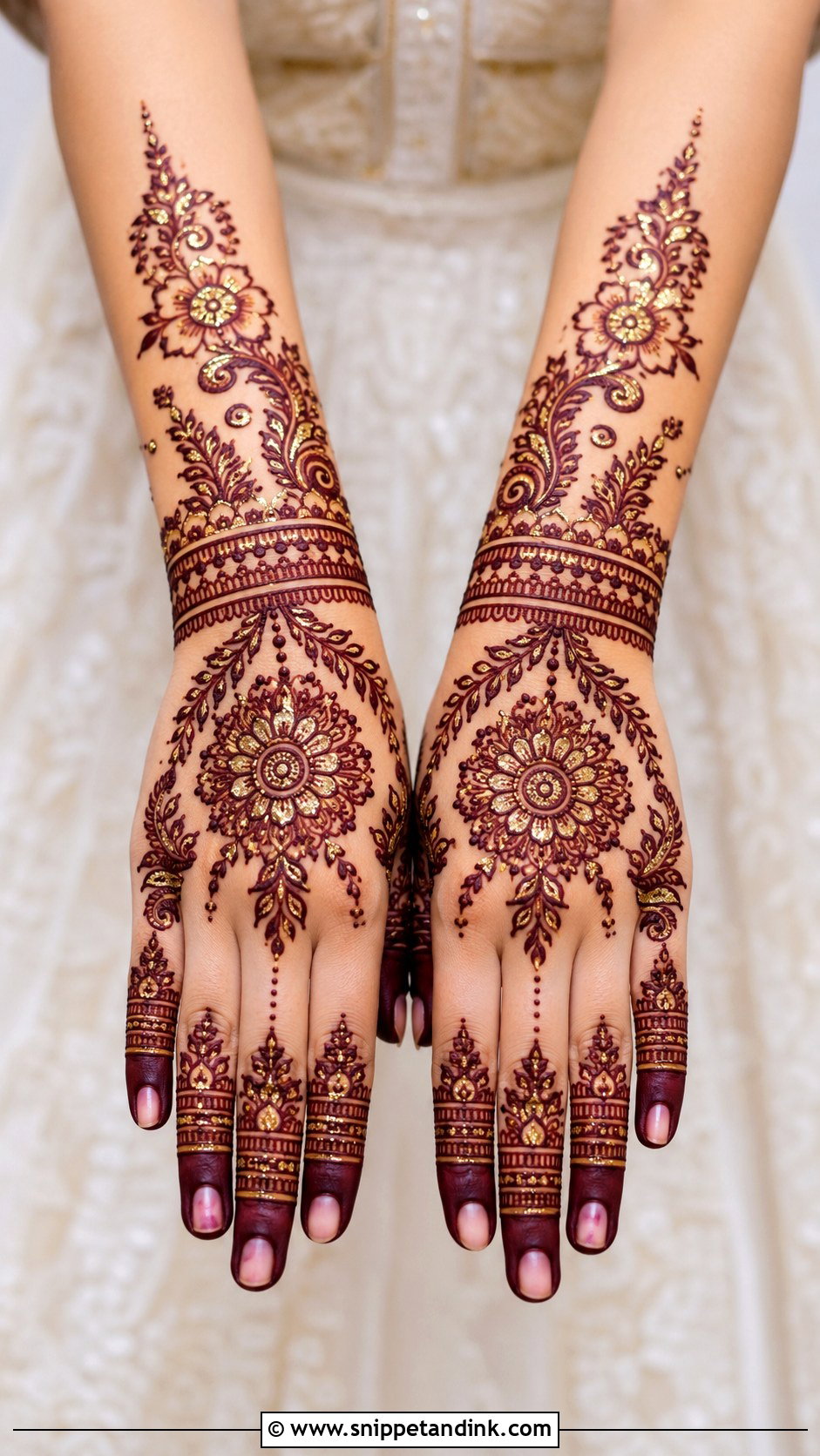 Glitter Mehndi Design - Snippet and Ink - 30 Cool Mehndi Designs