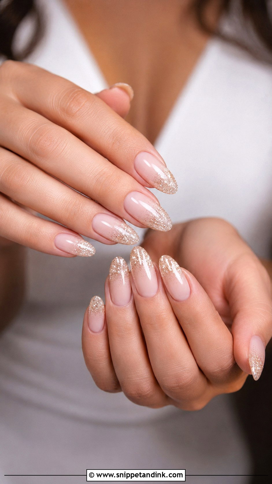 Glitter Ombre Acrylic Wedding Guest Nails - Snippet and Ink - 20 Acrylic Wedding Guest Nails