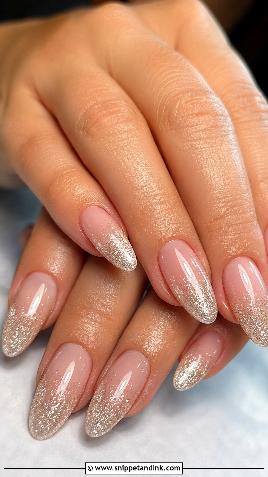Glitter Ombre Acrylic Wedding Nails - Snippet and Ink - 20 Acrylic Nails for Wedding