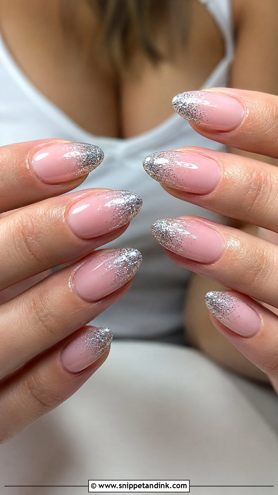 Glitter Ombre Bachelorette Nails For Bride - Snippet and Ink - 30 Bachelorette Nails the Bride