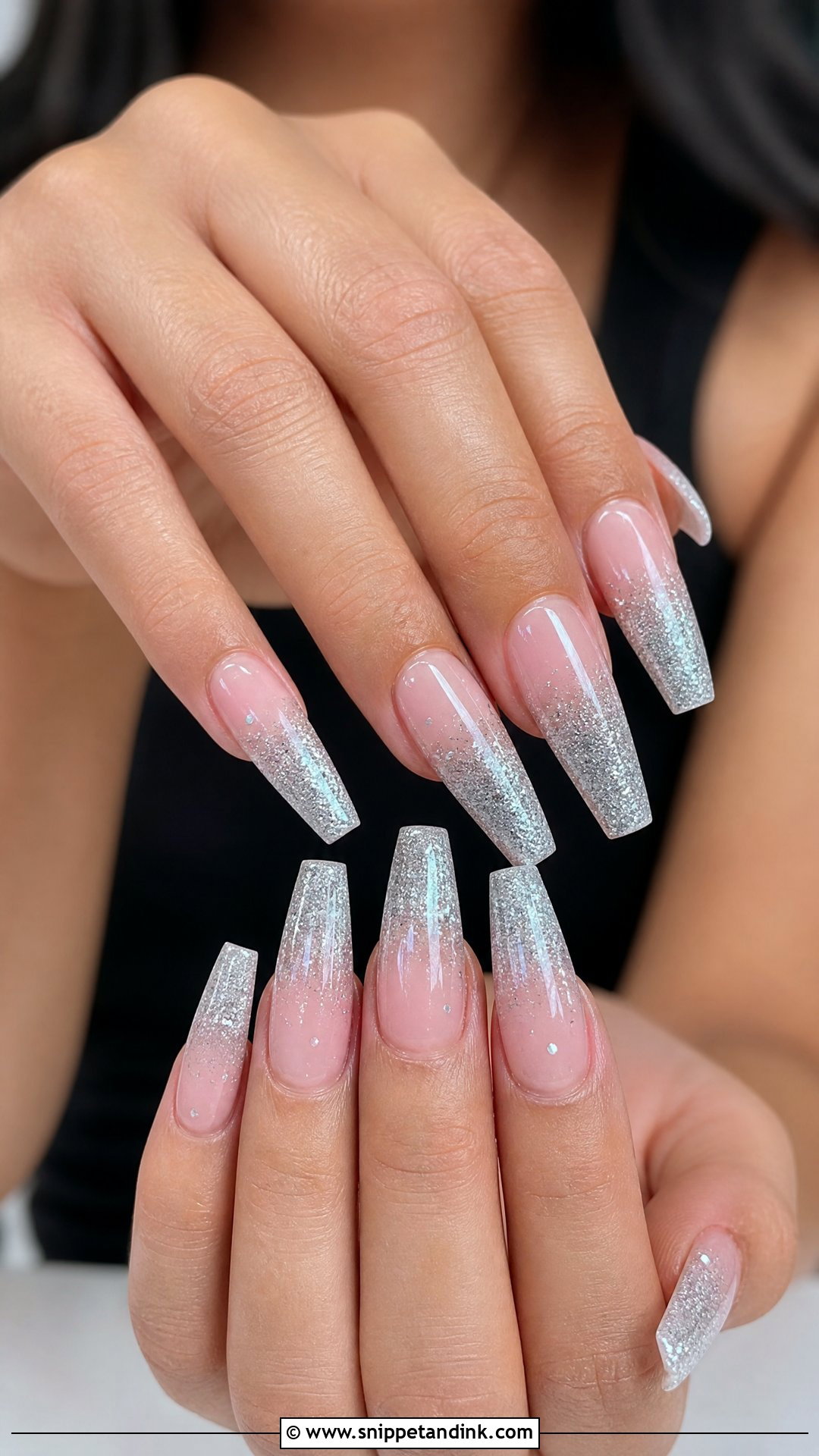Glitter Ombre Bachelorette Nails - Snippet and Ink - 35 Bachelorette Nails