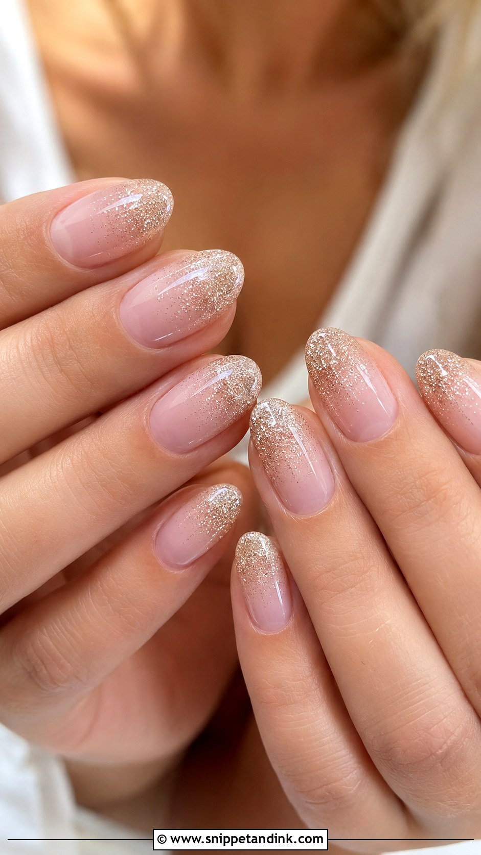 Glitter Ombre Bridal Nails - Snippet and Ink - 20 Cute Bridal Nails