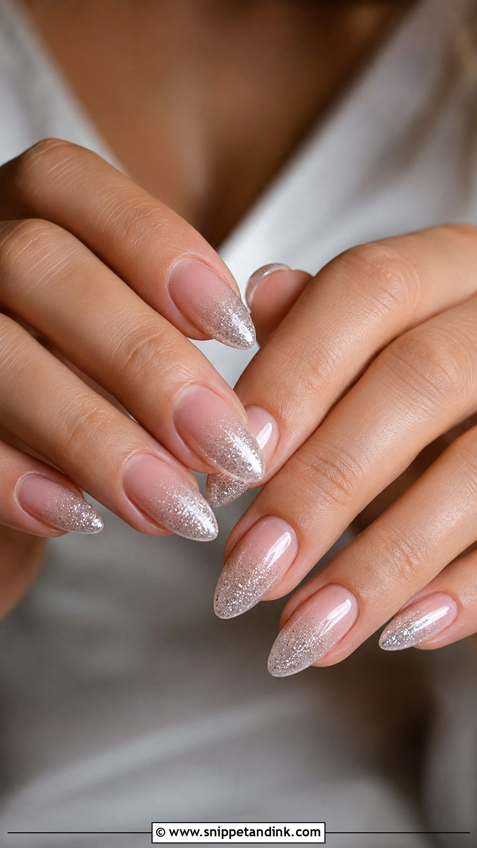 Glitter Ombre Bridal Nails - Snippet and Ink - 20 Sparkle Bridal Wedding Nails for Bride