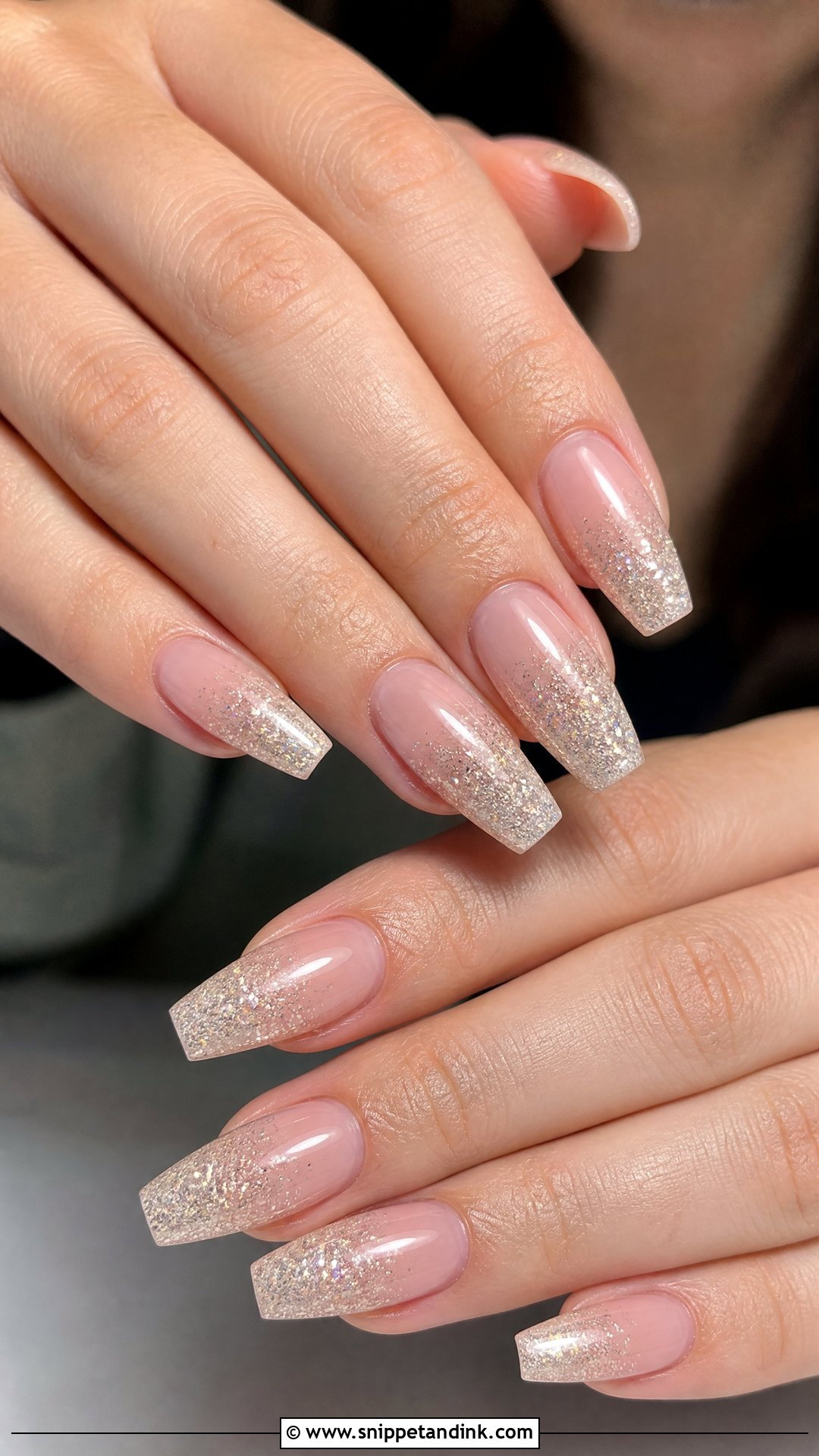 Glitter Ombre Bridal Nails - Snippet and Ink - 25 Bridal Nails Ideas