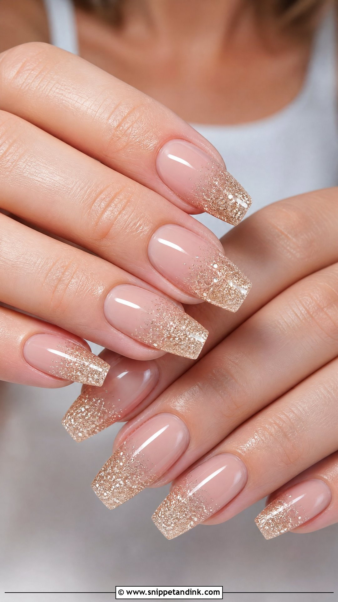 Glitter Ombre Bridal Nails - Snippet and Ink - 25 Fun Bridal Nails