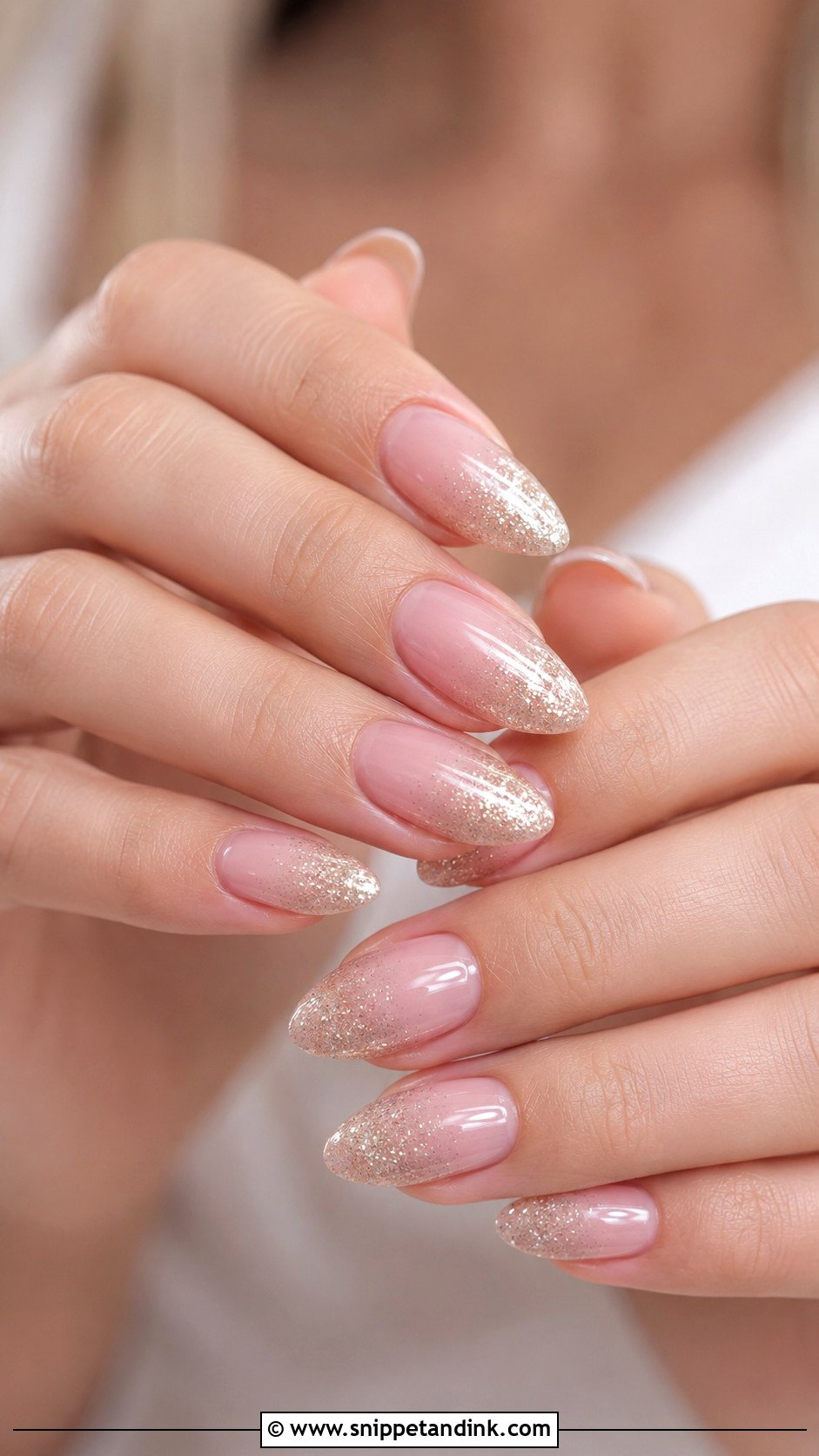 Glitter Ombre Bridal Nails - Snippet and Ink - 20 Bridal Nail Inspiration Ideas