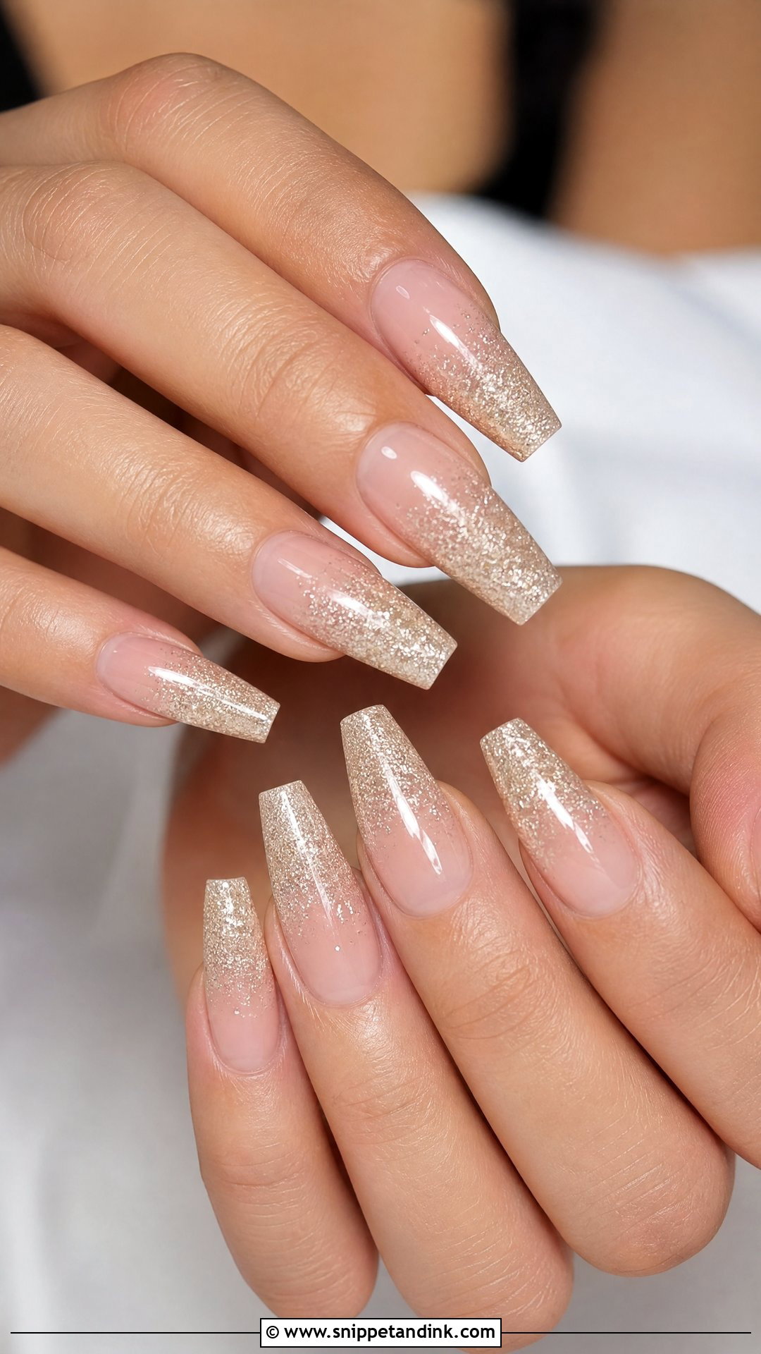 Glitter Ombre Bride Nails - Snippet and Ink - 25 Brides Nails for Wedding