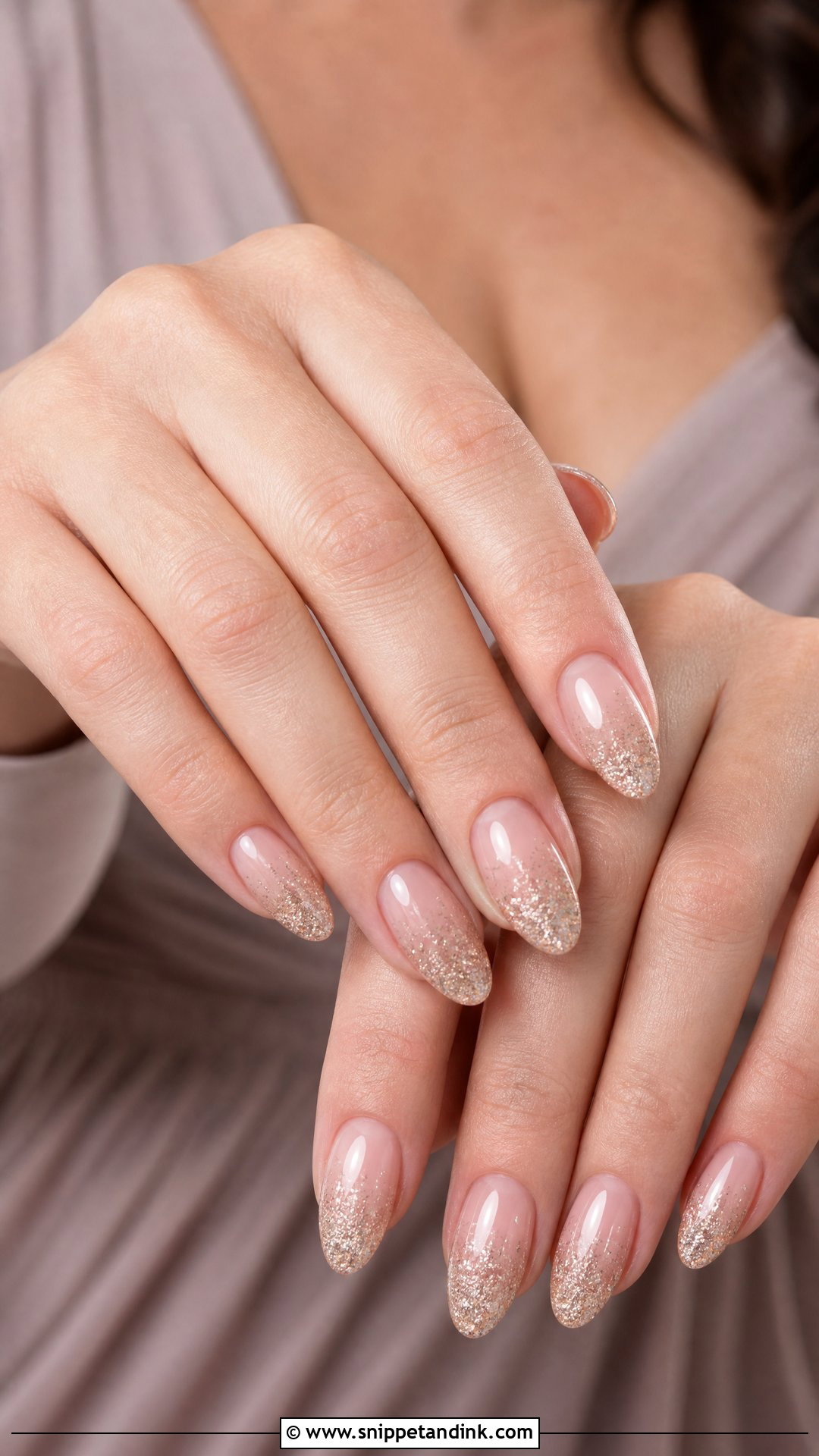 Glitter Ombre Bridesmaid Nails - Snippet and Ink - 25 Simple Bridesmaid Wedding Nails