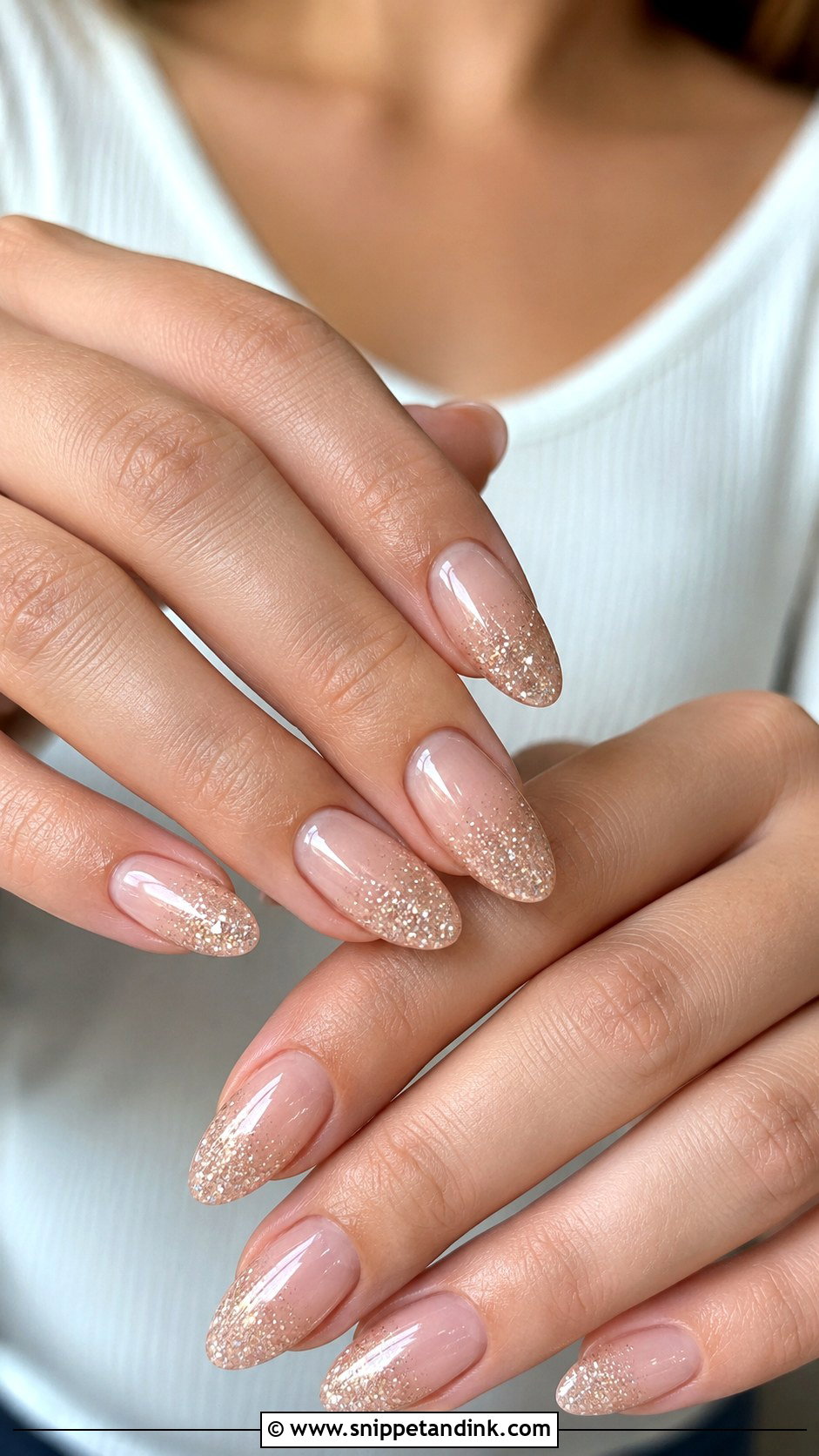 Glitter Ombre Gel Wedding Nails - Snippet and Ink - 20 Classy Gel Wedding Nails for Bride