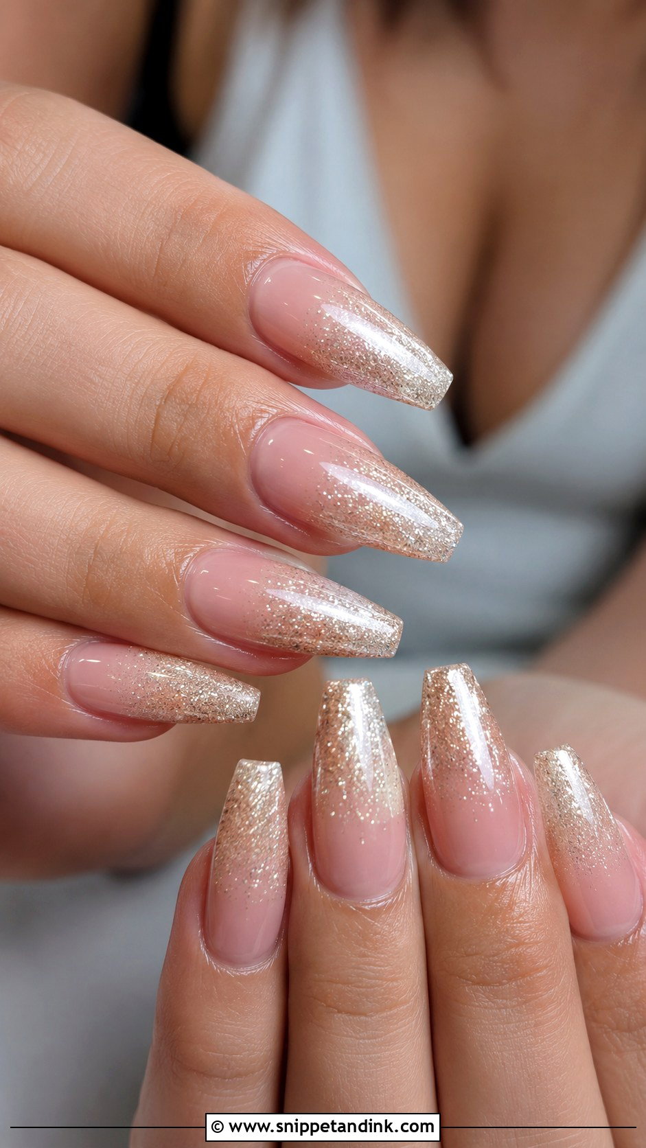 Glitter Ombre Hens Party Nails - Snippet and Ink - 20 Hens Party Nails