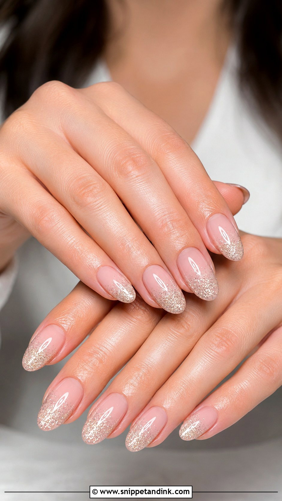 Glitter Ombre Wedding Gel Nails - Snippet and Ink - 20 Wedding Gel Nails Brides