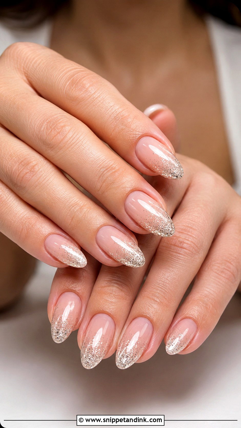 Glitter Ombre Wedding Manicure - Snippet and Ink - 20 Wedding Manicure for Bride Ideas