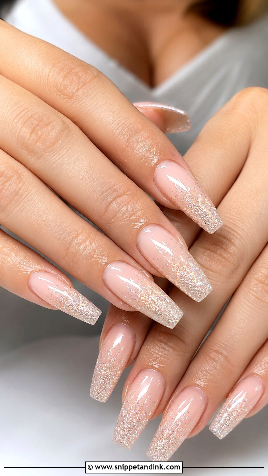 Glitter Ombre Wedding Nails - Snippet and Ink - 20 Sparkle Wedding Nails