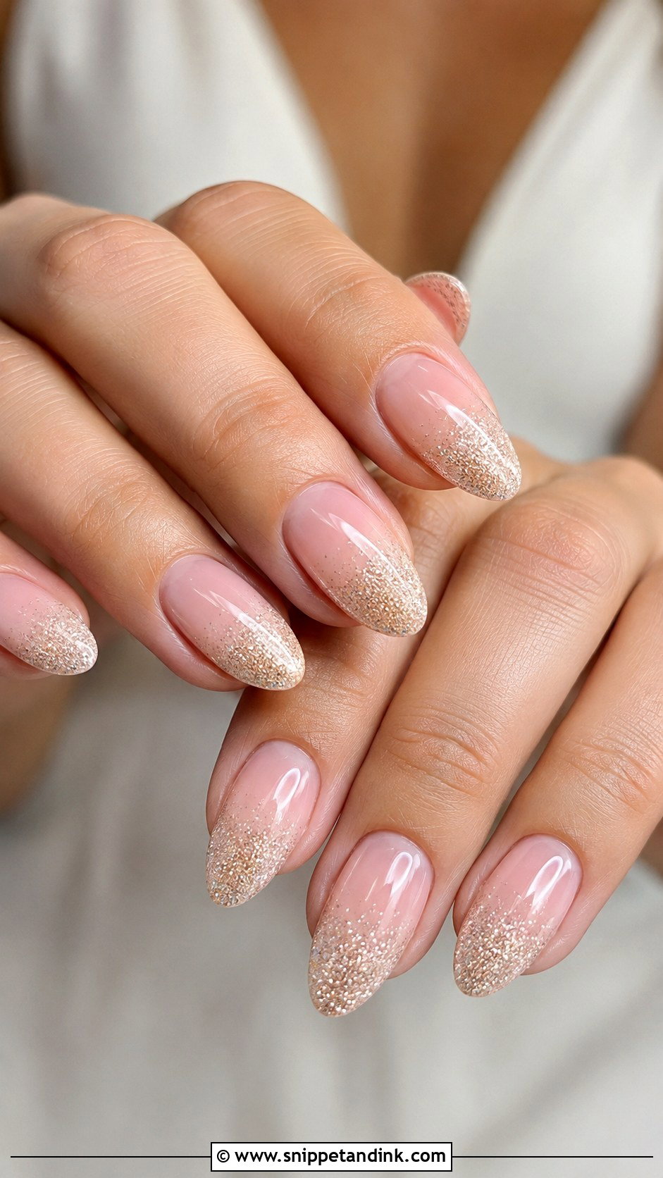 Glitter Ombre Wedding Nails - Snippet and Ink - 20 Wedding Nails Art