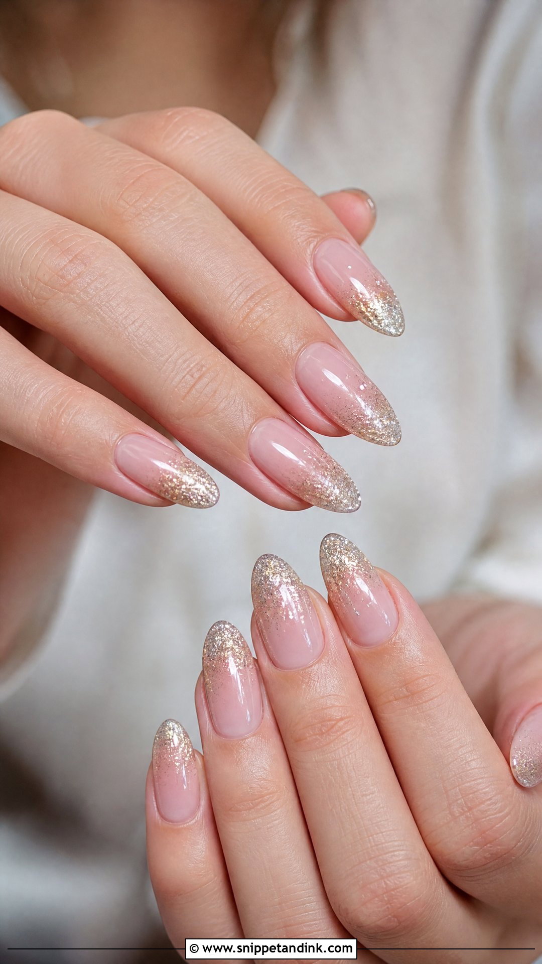 Glitter Ombre Wedding Nails - Snippet and Ink - 25 Best Wedding Nails