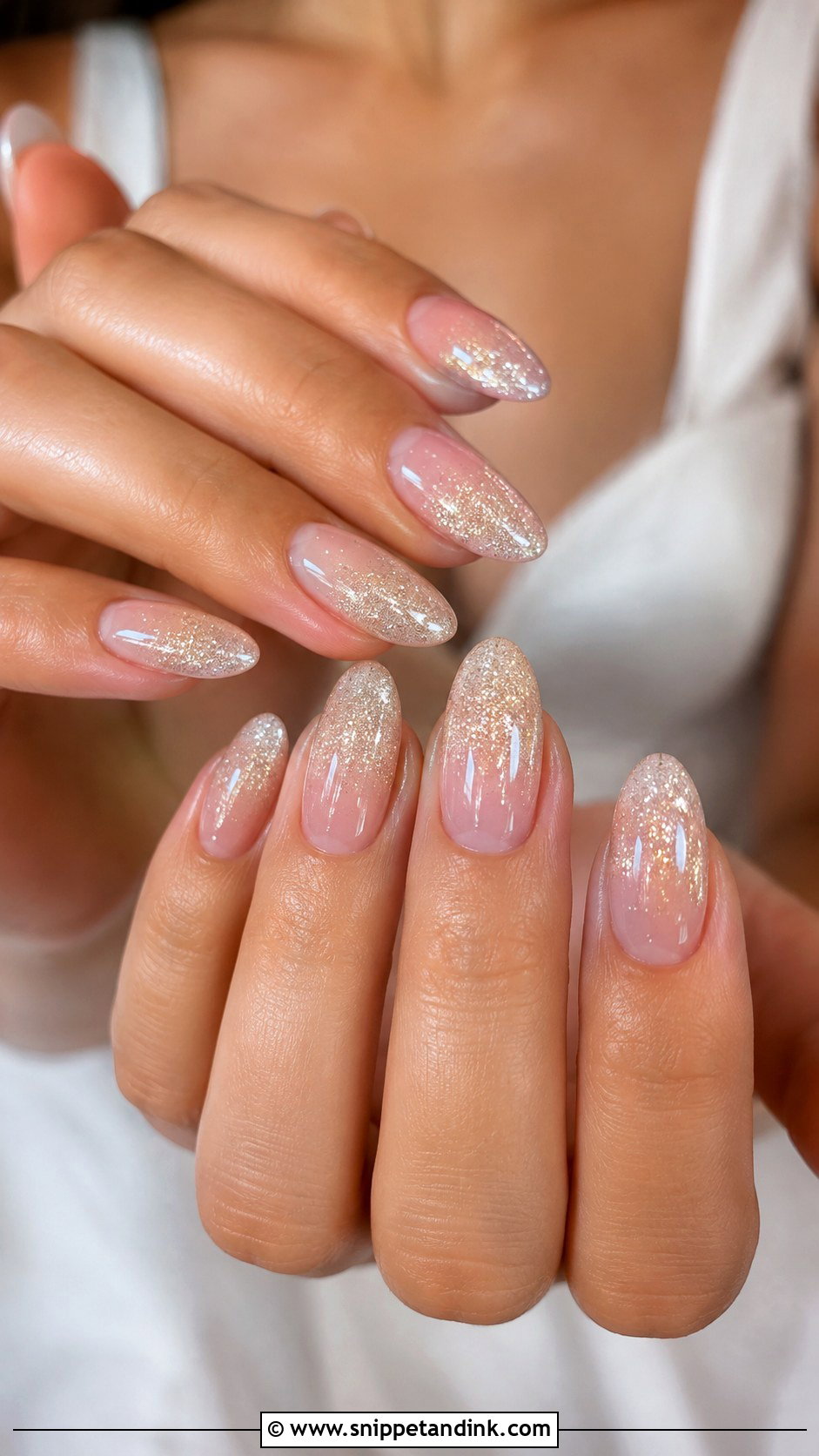 Glitter Ombre Wedding Nails - Snippet and Ink - 20 Easy Wedding Nails