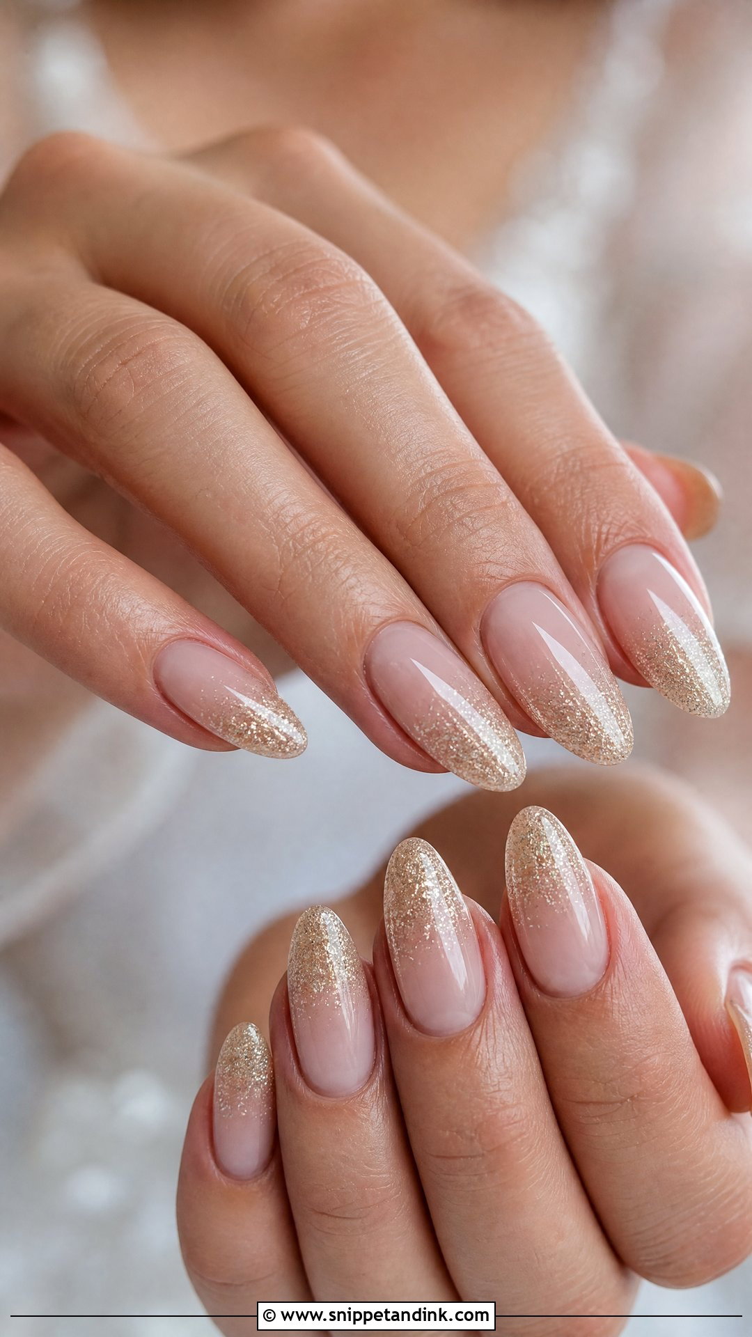 Glitter Ombre Wedding Nails - Snippet and Ink - 25 Wedding Nail Designs