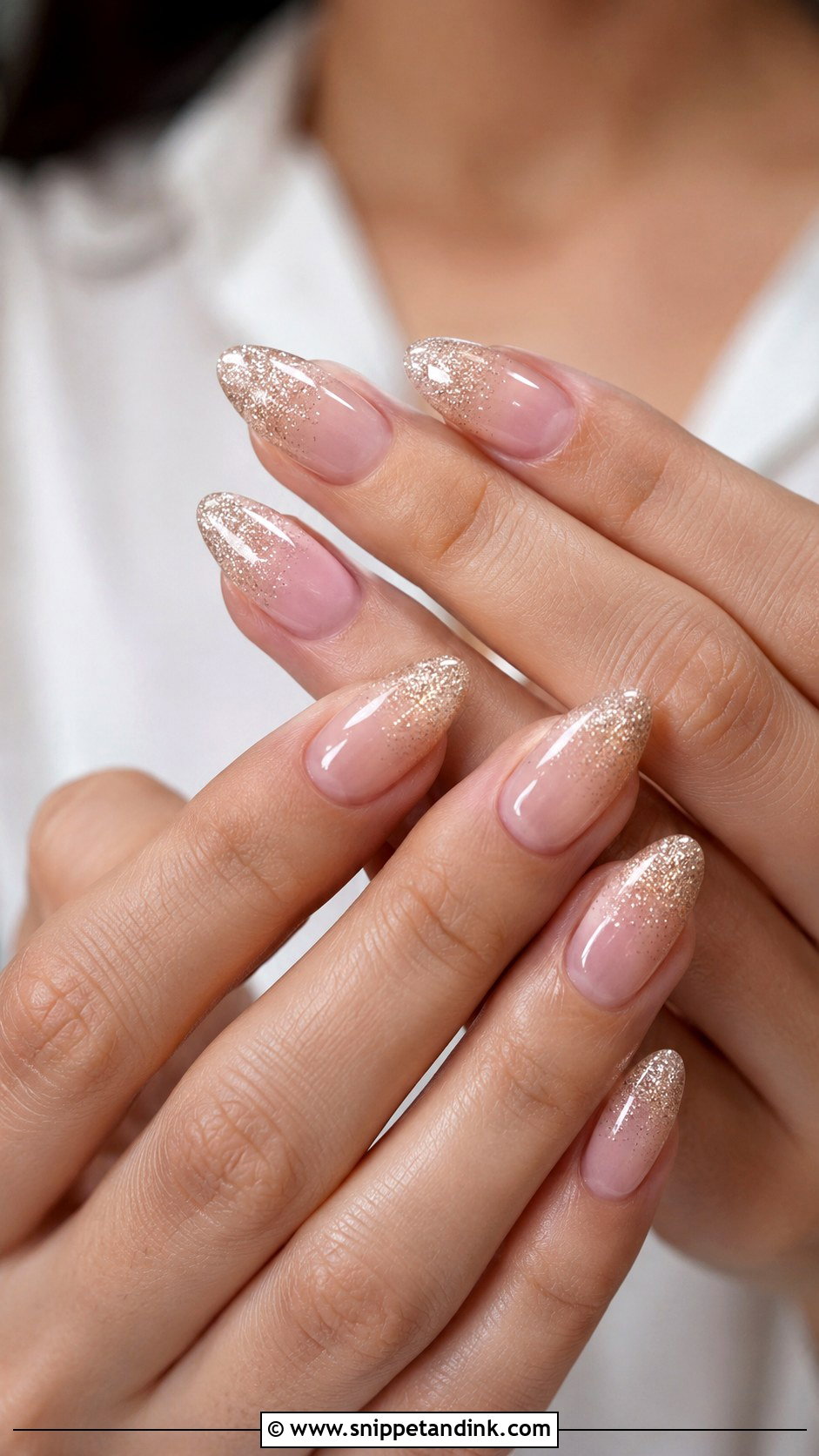 Glitter Ombre Wedding Nails - Snippet and Ink - 30 Best Wedding Nails Brides