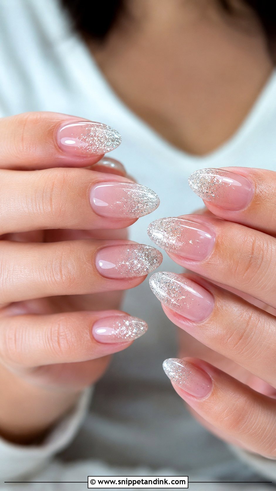 Glitter Ombre Wedding Nails - Snippet and Ink - 30 Simple Wedding Nails