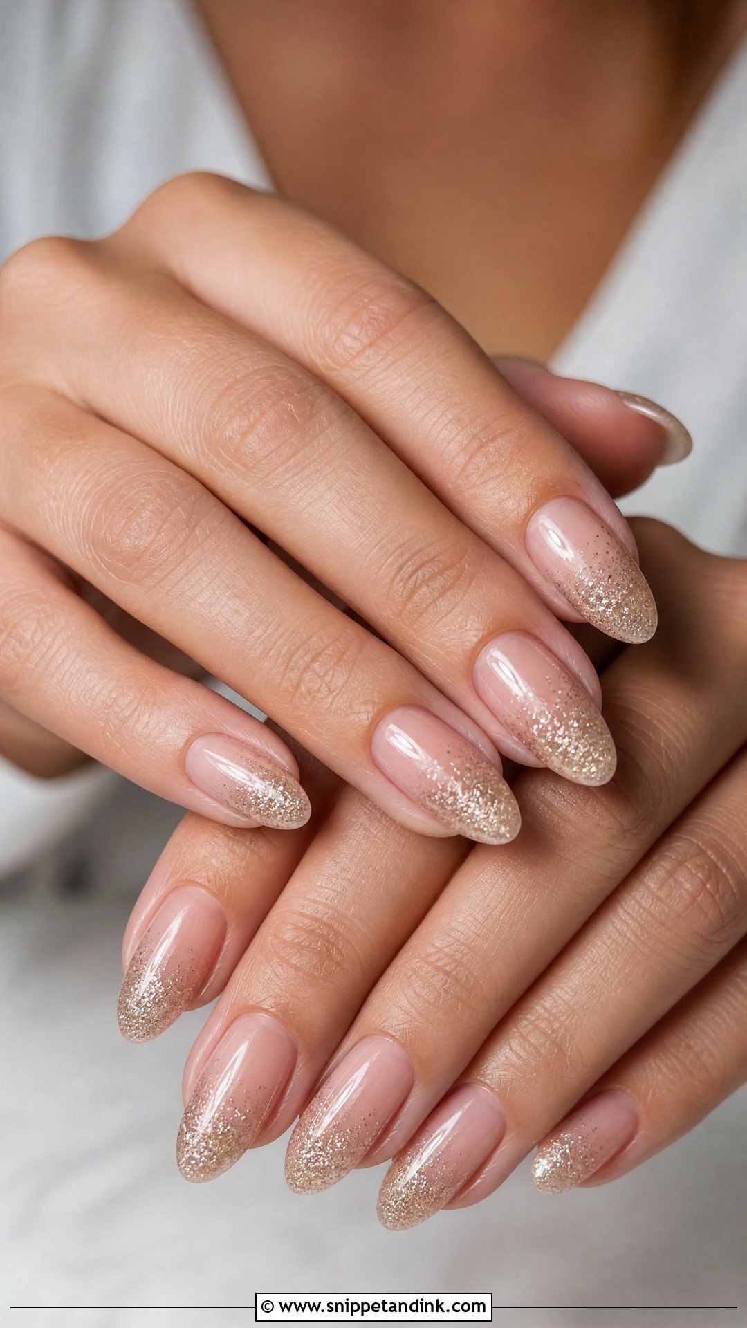 Glitter Ombre Wedding Nails - Snippet and Ink - 35 Nails for Wedding
