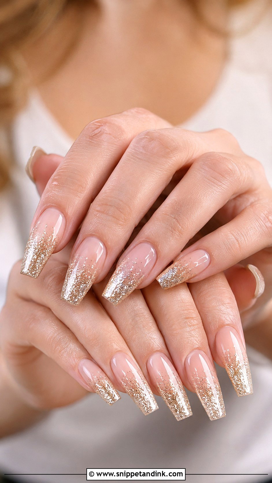 Glitter Ombre Wedding Nails - Snippet and Ink - 35 Wedding Nail Ideas