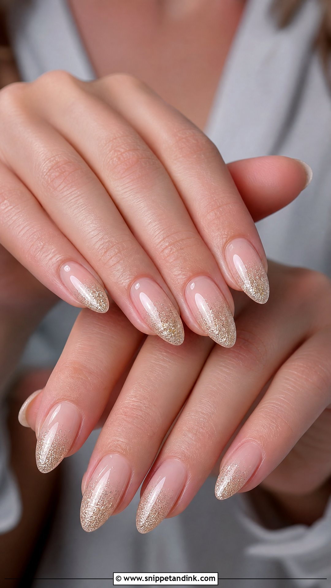 Glitter Ombre Wedding Nails - Snippet and Ink - 35 Wedding Nails