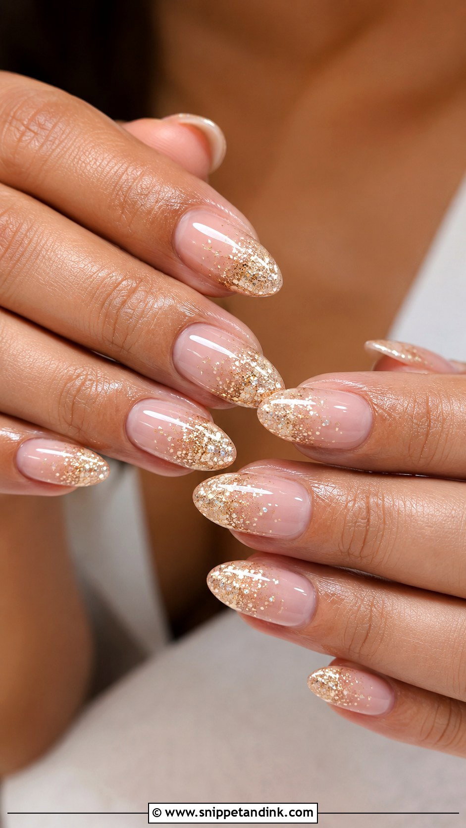 Glitter Ombre Wedding Nails - Snippet and Ink - 20 Nail Art for Indian Wedding Ideas