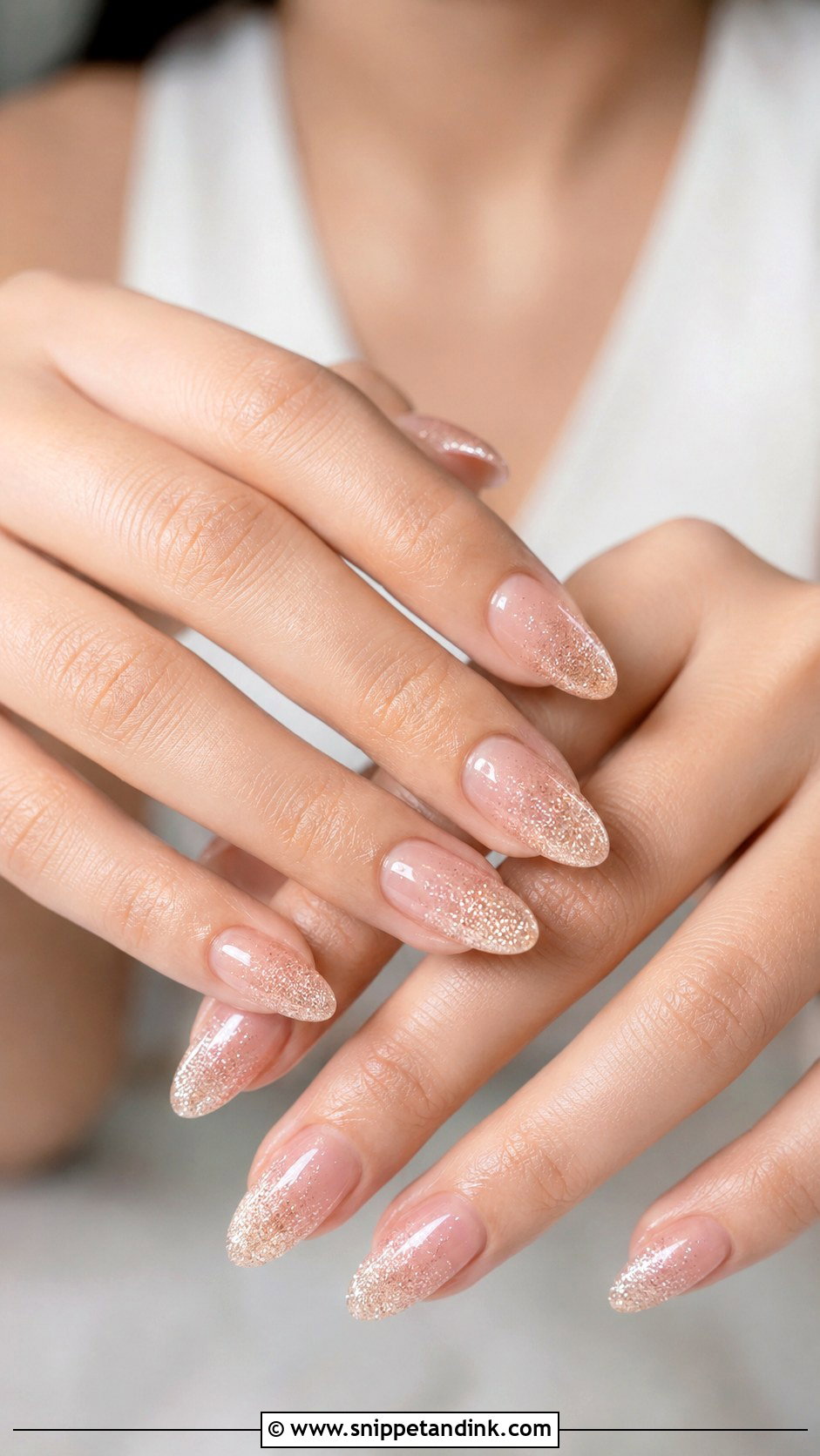 Glitter Ombre Wedding Nails - Snippet and Ink - 20 Nails Ideas for Wedding