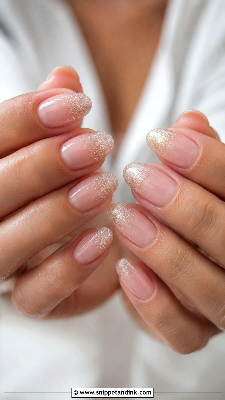 Glitter Ombre Wedding Ring Nails - Snippet and Ink - 20 Wedding Ring Nails