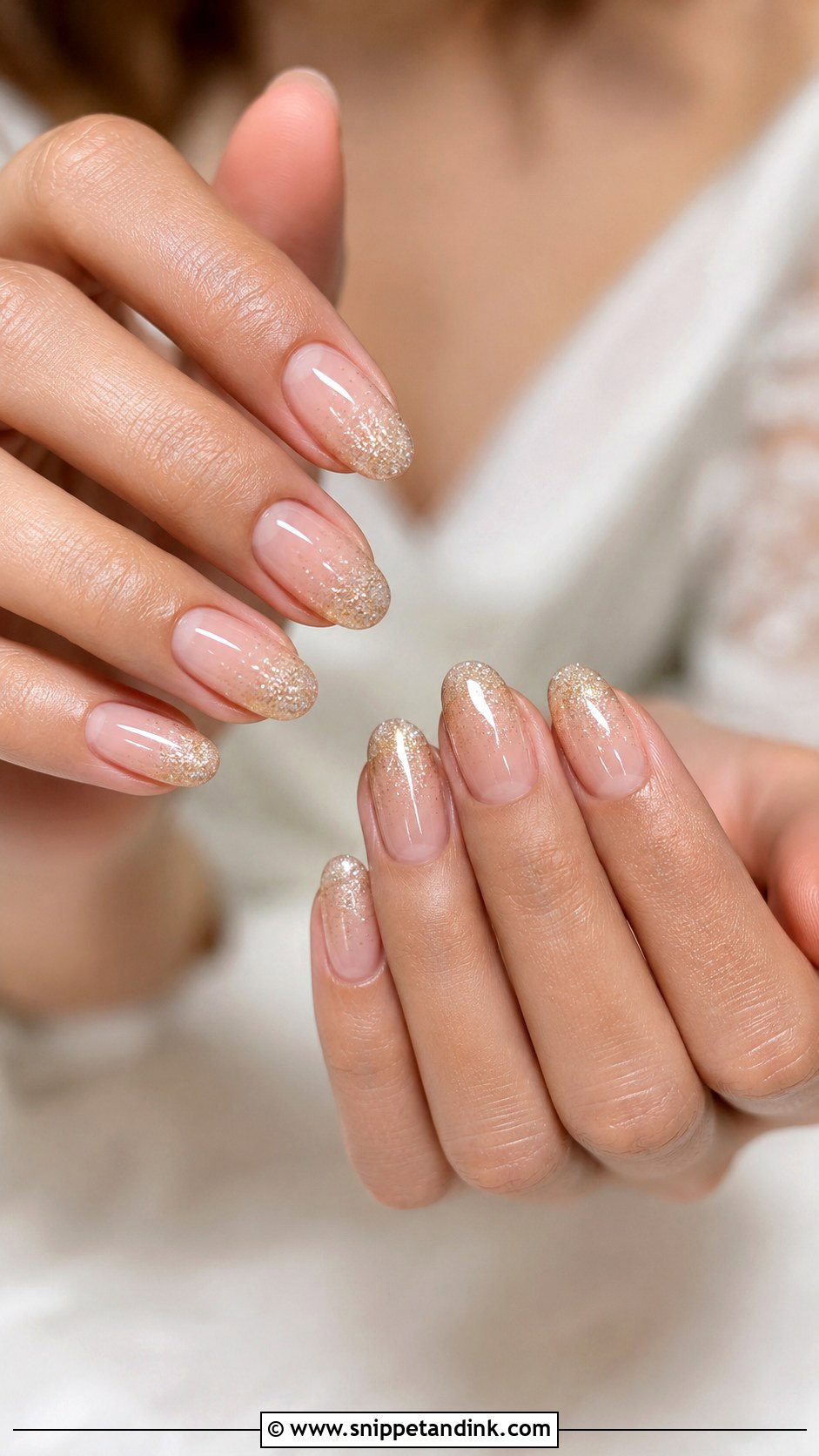 Glitter Press On Wedding Nails - Snippet and Ink - 20 Press on Wedding Nails