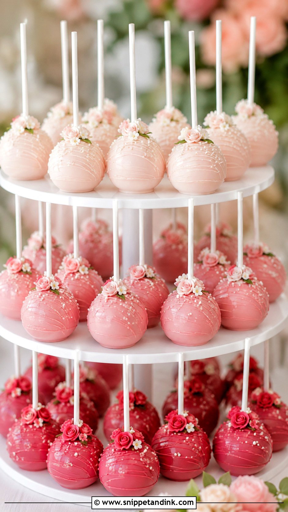 Glitter Wedding Cake Pops - Snippet and Ink - 30 Cake Pops Ideas for Wedding