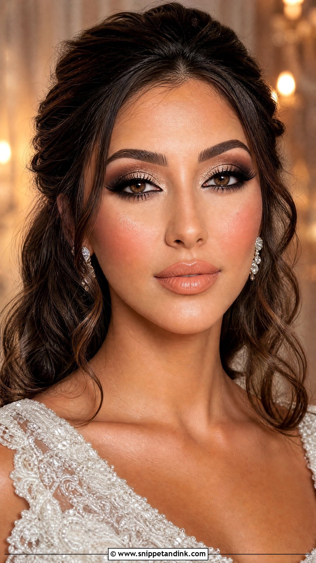 Glitter Wedding Makeup - Snippet and Ink - 20 Heavy Wedding Makeup Look Ideas