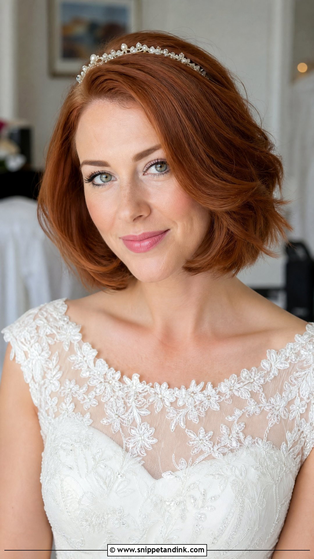 Glossy Blowout for Short Hair - Snippet and Ink - 30 Bridal Blowout Hair Ideas