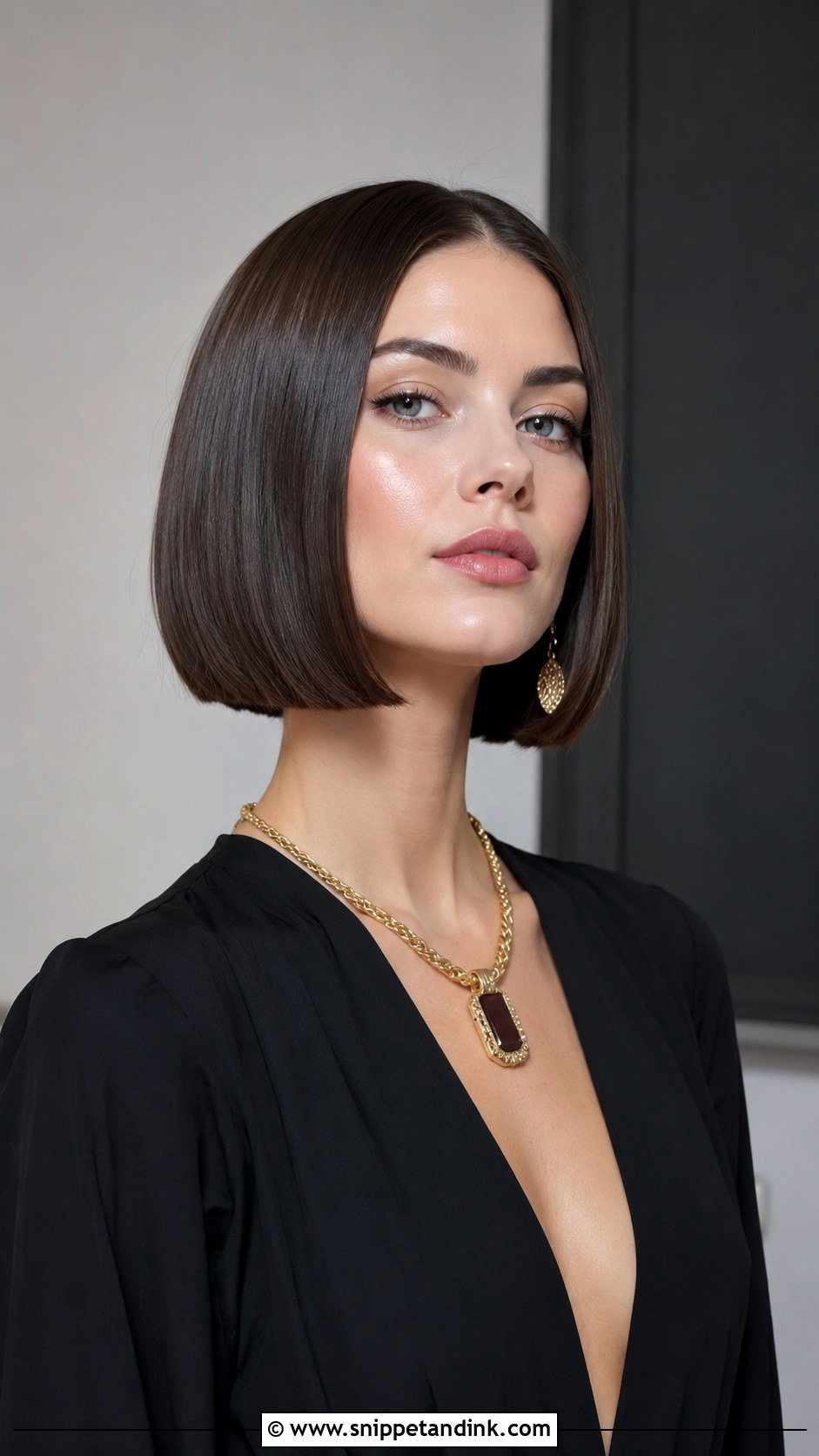 Glossy Blunt Bob for Sophistication - Snippet and Ink - 25 Mother of the Groom Hairstyles Over 50