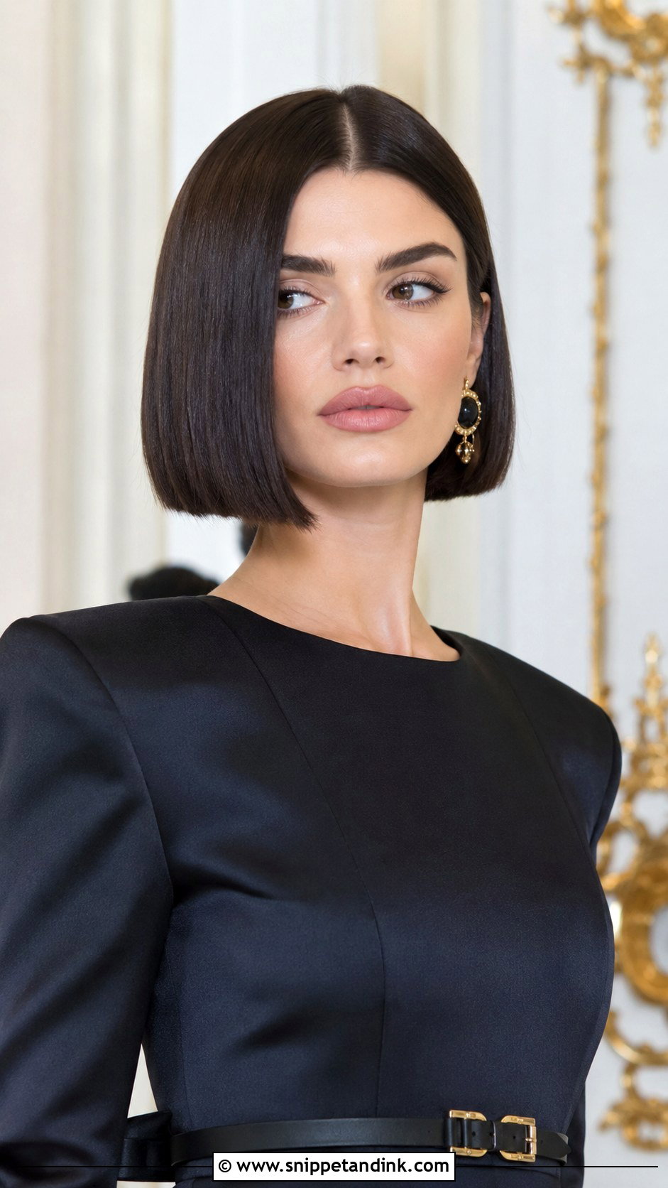 Glossy Blunt Bob for Wedding Guest - Snippet and Ink - 25 Short Hairstyles for Wedding Guest
