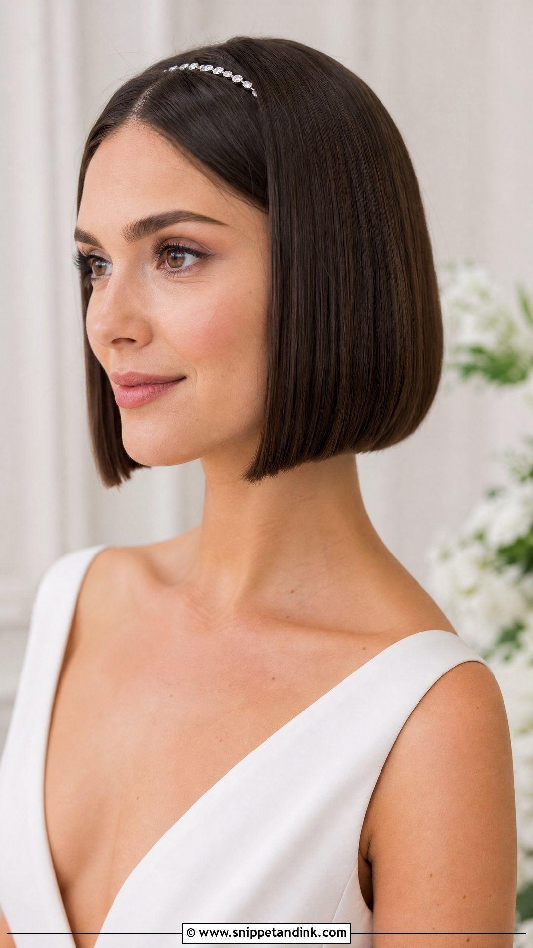 Glossy Blunt Bob - Snippet and Ink - 20 Bride Bob Hairstyle Ideas