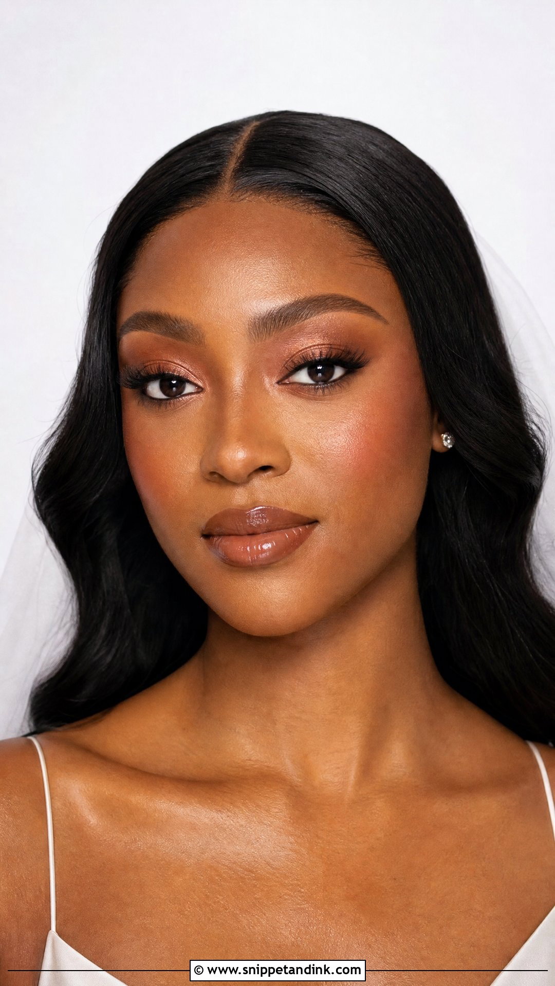 Glossy Bridal Makeup - Snippet and Ink - 35 Bridal Makeup Ideas