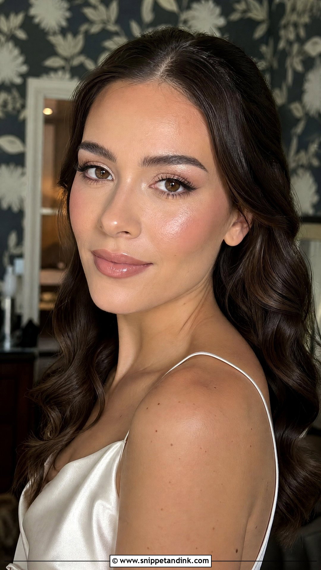 Glossy Bridal Makeup - Snippet and Ink - 35 Bride Makeup Ideas