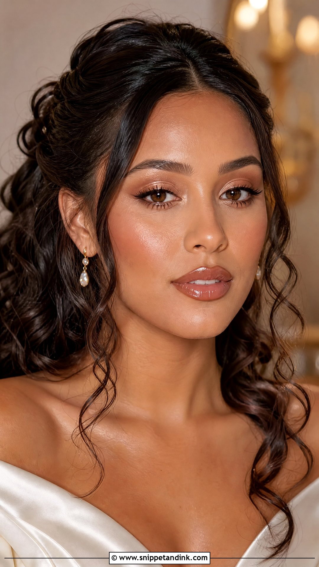 Glossy Bridal Makeup For Black Women - Snippet and Ink - 25 Bridal Makeup Black Women