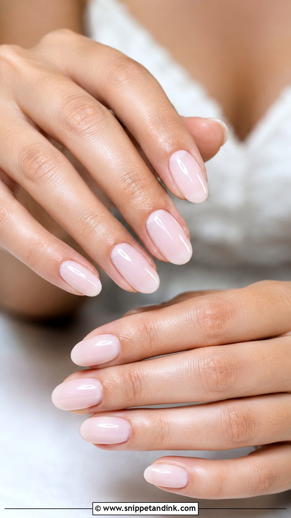 Glossy Bridal Nails - Snippet and Ink - 30 Simple Bridal Nails