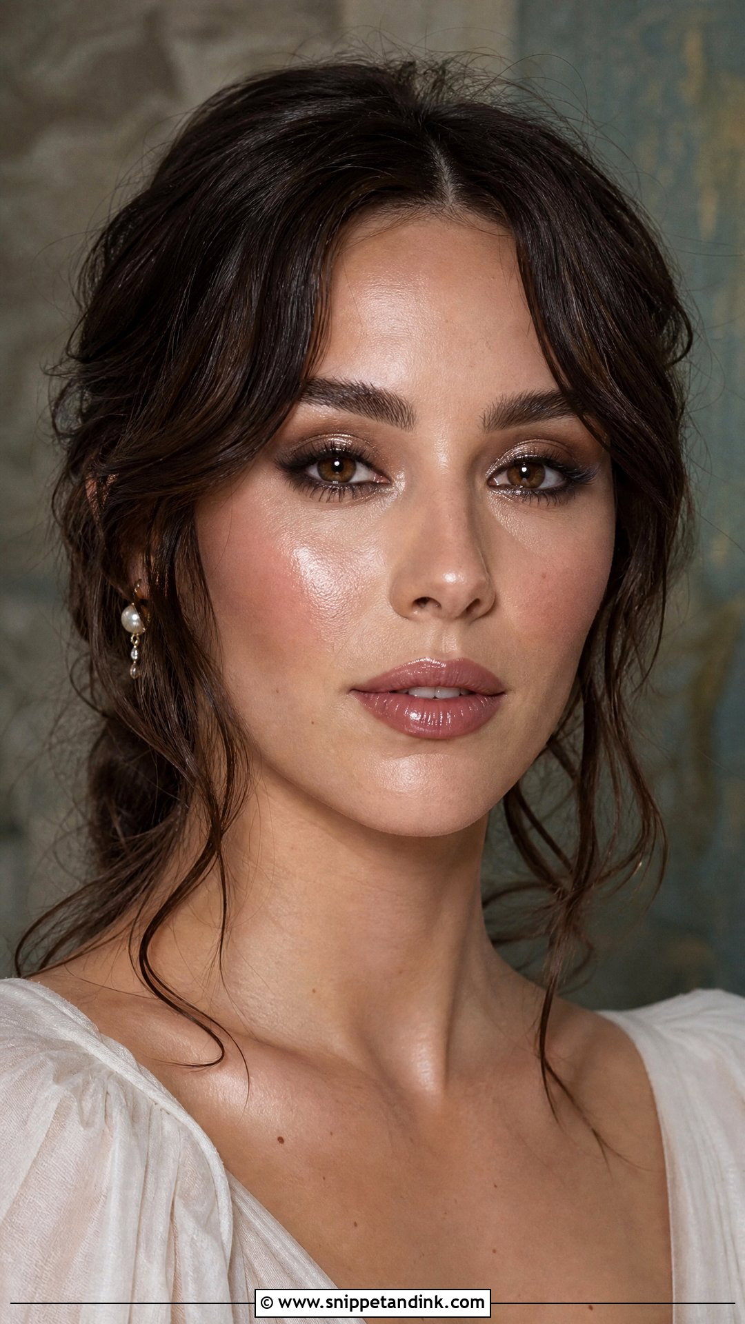 Glossy Grunge Wedding Makeup - Snippet and Ink - 20 Grunge Wedding Makeup Ideas