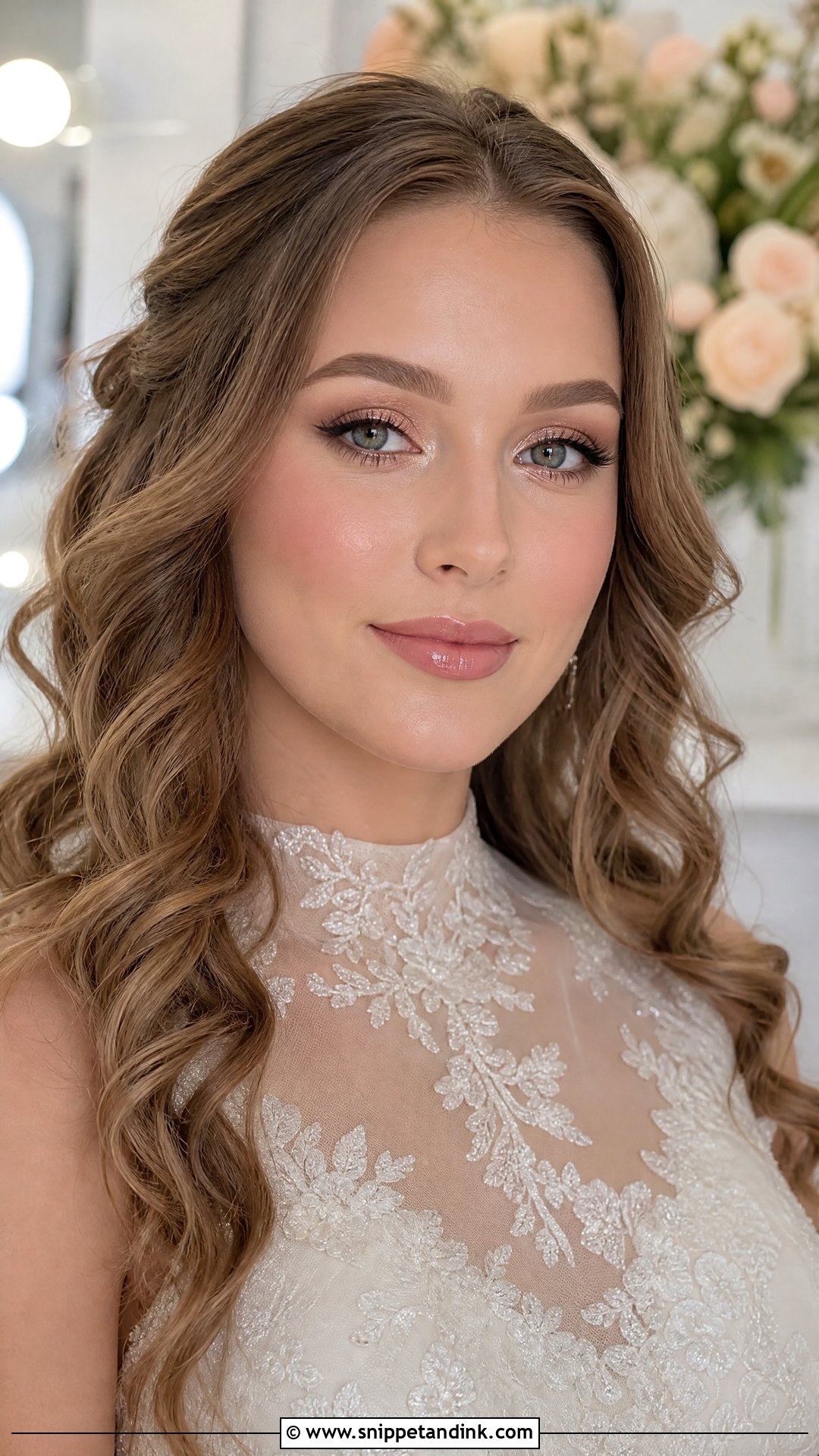 Glossy Lip Bridal Makeup - Snippet and Ink - 25 Ethereal Bridal Makeup Ideas
