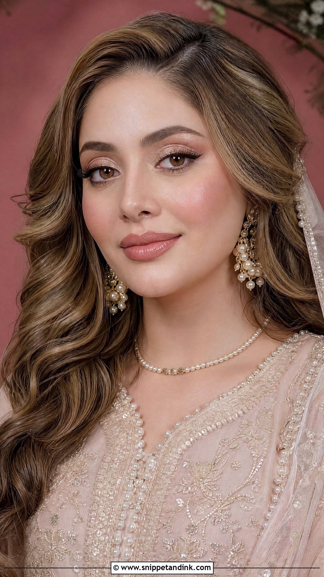 Glossy Lip Walima Makeup - Snippet and Ink - 20 Pakistani Bridal Walima Makeup Look Ideas